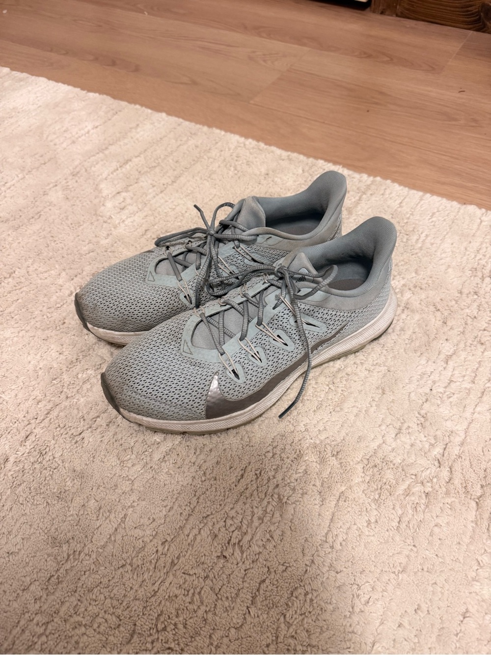 Nike Light Gray/Gray Athletic Running Shoes